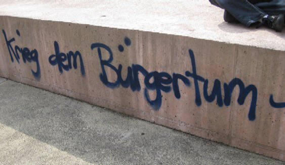 Zürich Uni Campus 23.09.09 -guerre à la bourgeoisie