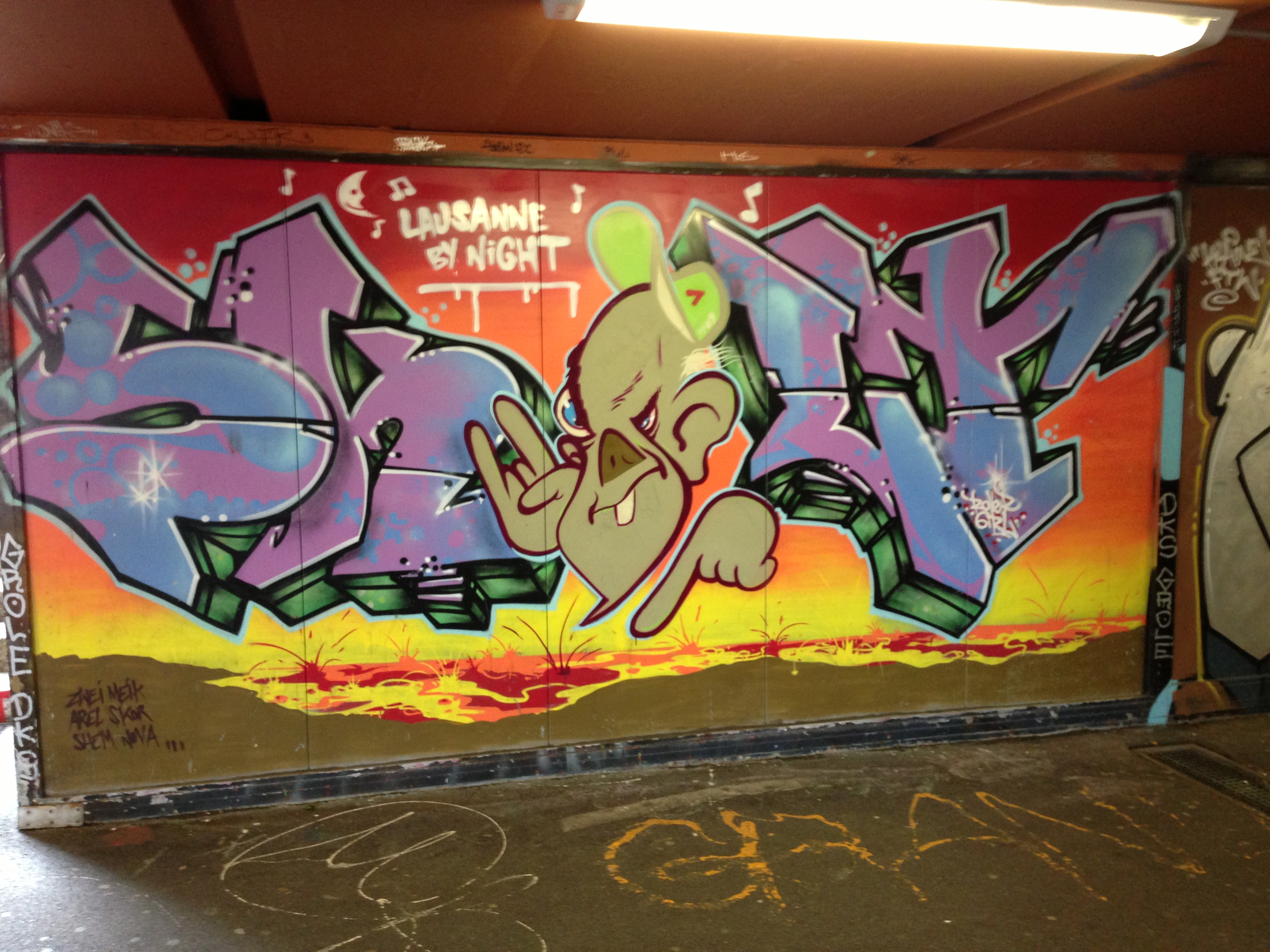 2013-06-17 Lausanne by night - graffiti