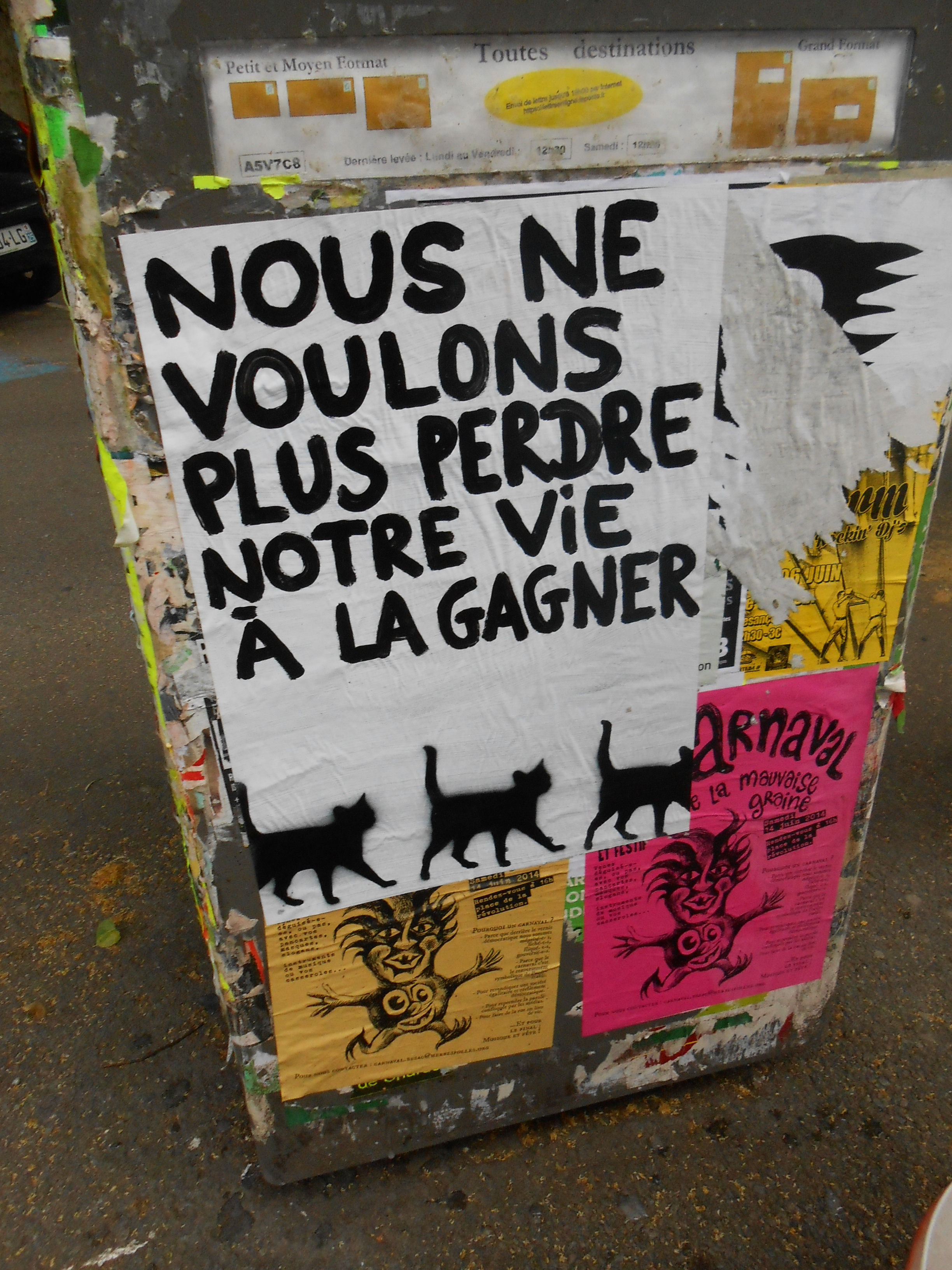 besancon, juin 2014_affiche_pas perdre sa vie a la gagner