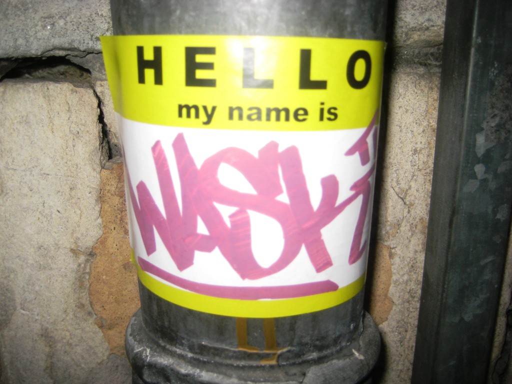 hello my name is Wask sticker besancon 2014