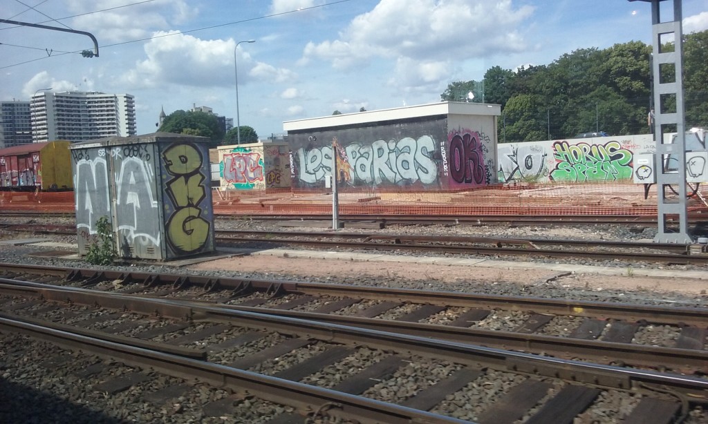 NA, DKG, LPC, Les Parias, OK, HORUS, SPAM - graffiti nancy 2015