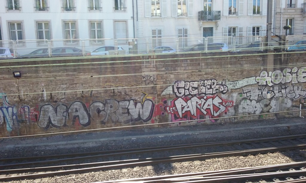 na crew, giclers, les parias, 7 click, rosie - graffiti - Nancy 2015
