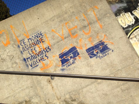 2014-03-16 Lausanne_stencil_ce monde assassine les mauvaises vaches