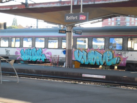 Vyde, V.Lone - graffiti - train - belfort, 2014